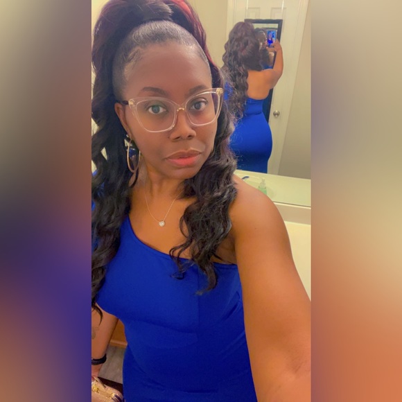 💙 Sleeveless One Shoulder Ruffle High Split Evening Long Formal Dress 💙 - Picture 4 of 6